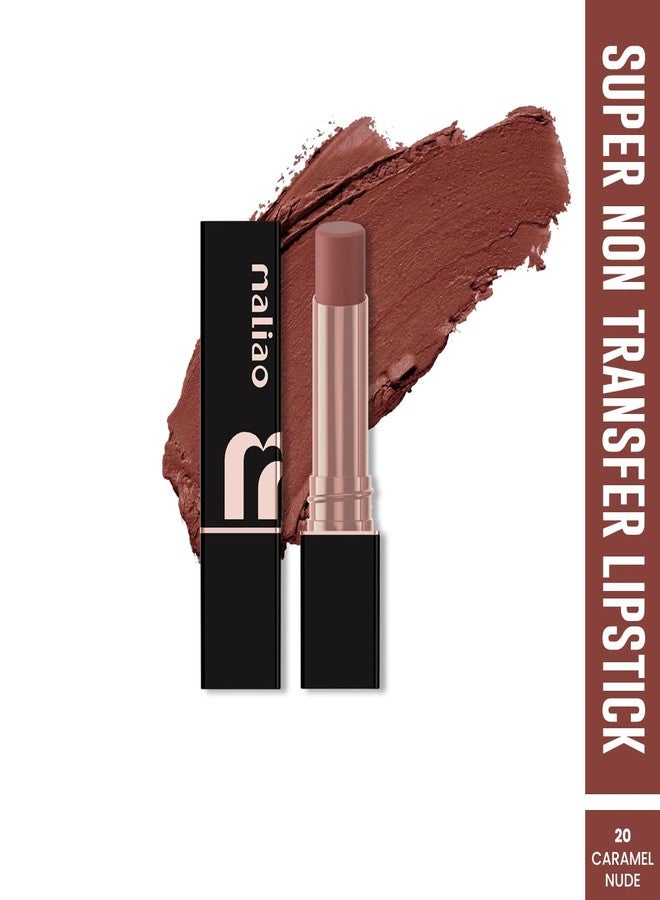 Maliao Super Non-Transfer Lipstick - Long-Lasting Matte Finish | Smudge - Proof Formula | Caramel nude, 3.8g - Image 3