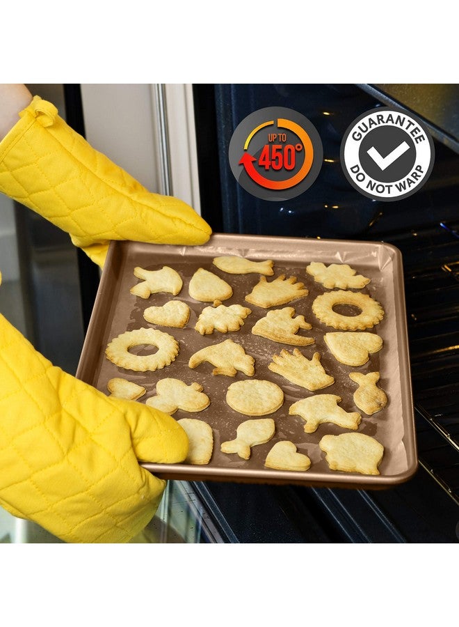 NutriChef 2-Piece Nonstick XL Cookie Sheets for Baking - 22" x 16" Extra Large Carbon Steel Oven Baking Trays - Non Stick Coating, Stackable Baking Pans, NCLGBP28 - Image 5