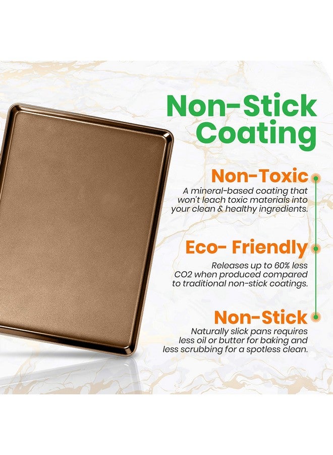 NutriChef 2-Piece Nonstick XL Cookie Sheets for Baking - 22" x 16" Extra Large Carbon Steel Oven Baking Trays - Non Stick Coating, Stackable Baking Pans, NCLGBP28 - Image 4