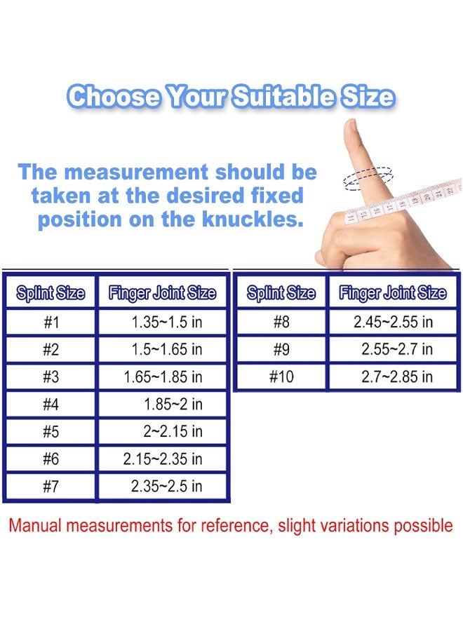 10Pcs Oval Finger Splints, Trigger Finger Splint for Trigger/Mallet/Arthritis/Straightening, Finger Brace Support - Image 2