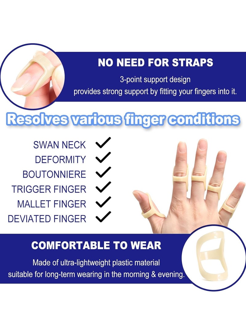 10Pcs Oval Finger Splints, Trigger Finger Splint for Trigger/Mallet/Arthritis/Straightening, Finger Brace Support - Image 3
