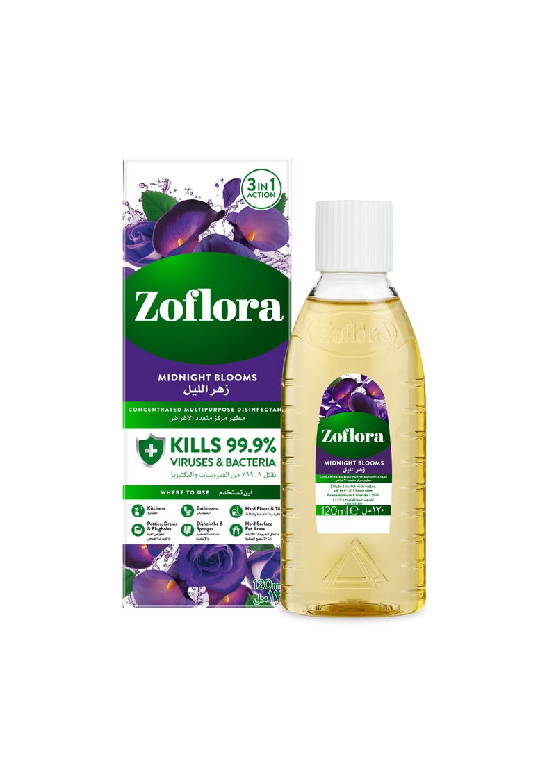 Zoflora Concentrated Disinfectant Midnight Blooms 120ml  - Image 2