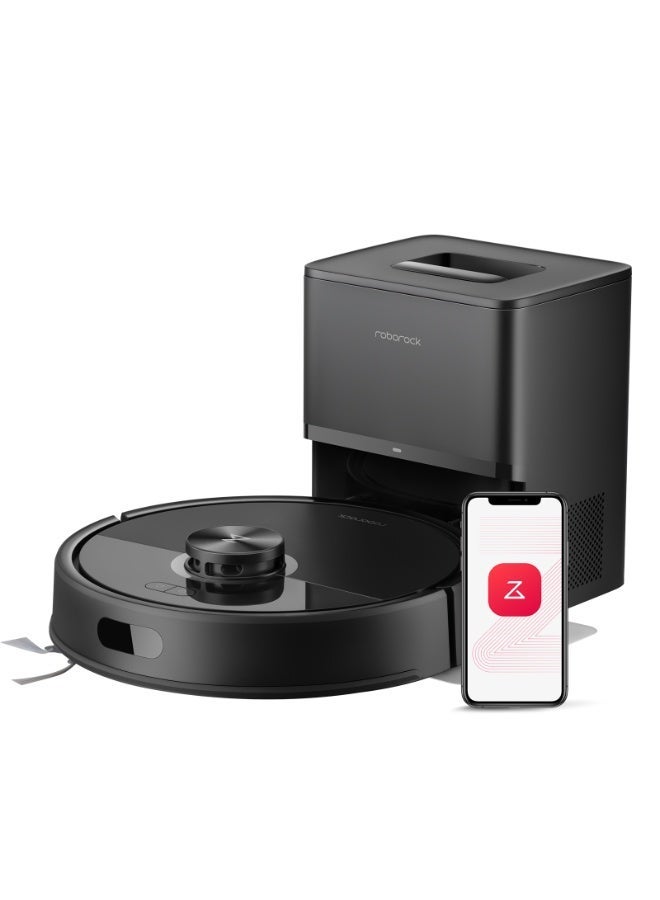 roborock Q7 Pro Max+ Robot Vacuum and Mop Up to 7-9 Weeks Self-Empty 13000Pa Suction Dual Anti-Tangle System for Pet Hair & Carpet PreciSense LiDAR Navigation App Control Black - Image 1