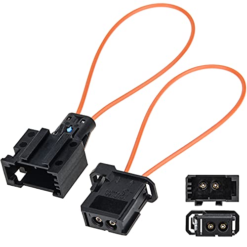 Mellbree 2Pcs Fiber Optic Loop, Female and Male Fiber Optic Bypass Loop Adapter Connector Diagnostic Device Tool Compatible for Benz Audi Mercedes BMW VW Porsche Most Optical System - Image 1