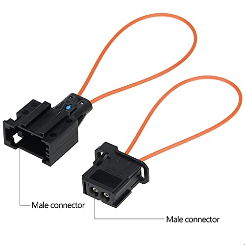 Mellbree 2Pcs Fiber Optic Loop, Female and Male Fiber Optic Bypass Loop Adapter Connector Diagnostic Device Tool Compatible for Benz Audi Mercedes BMW VW Porsche Most Optical System - Image 3