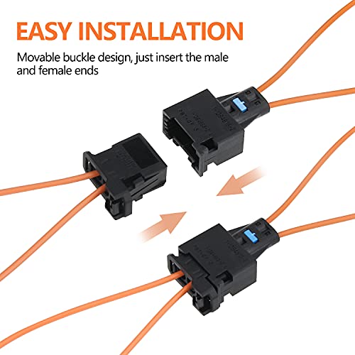 Mellbree 2Pcs Fiber Optic Loop, Female and Male Fiber Optic Bypass Loop Adapter Connector Diagnostic Device Tool Compatible for Benz Audi Mercedes BMW VW Porsche Most Optical System - Image 2