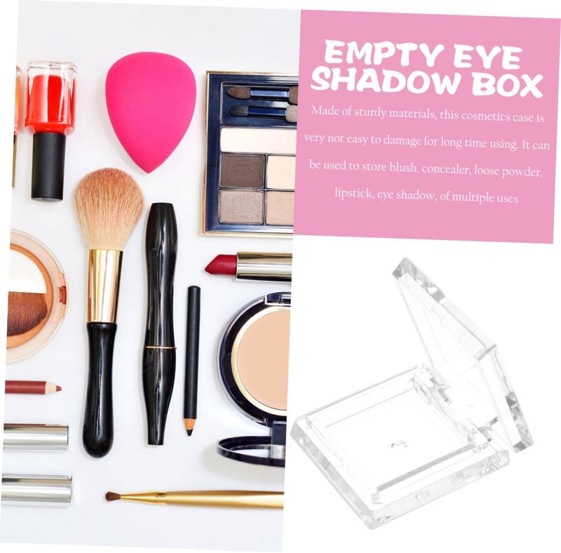 4pcs Square Eyeshadow Pans Refillable Transparent Makeup Cases for Women Durable Blush Lip Balm Storage Lightweight Travel-friendly Makeup Lovers - Image 3