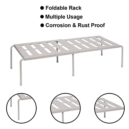 Klaxon Arlo Foldable Storage Organizer Stand | Multipurpose Bathroom & Kitchen Organizer Rack (Grey) - Image 4