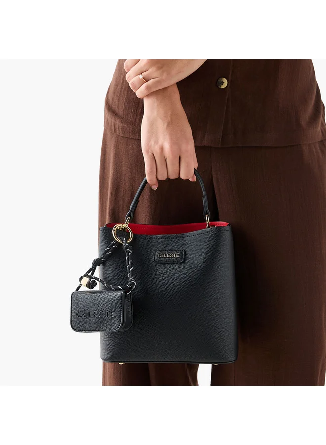 سيليست Women Textured Crossbody Bag with Pouch and Detachable Strap