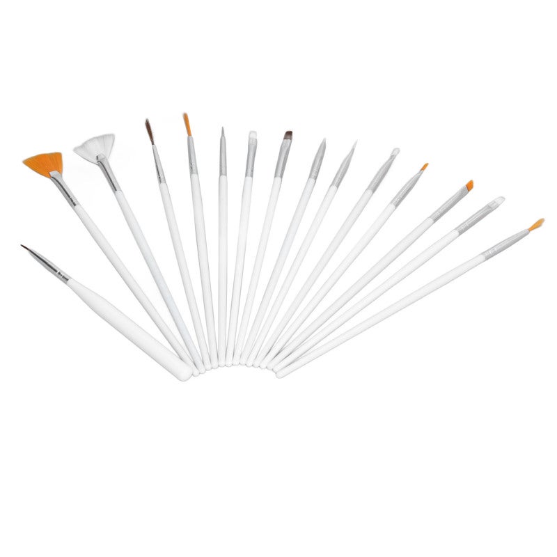 15-Piece Cookies Brushes Set Soft Bristles Comfortable Handle - Easy To Clean Cake Decorating Brushes for DIY Baking Fondant Sugar Craft - Image 1