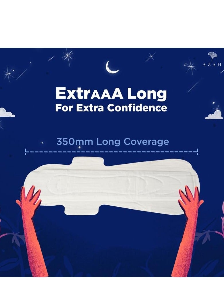 Azah XXL+ Sanitary Napkins for Women [Pack of 30] | 350MM Large Night Pads | Cottony Soft Sanitary Pads for Women | XXL+ Pads for Women | Leak Proof for Overnight Protection | Extra Long & Wide Back - Image 5