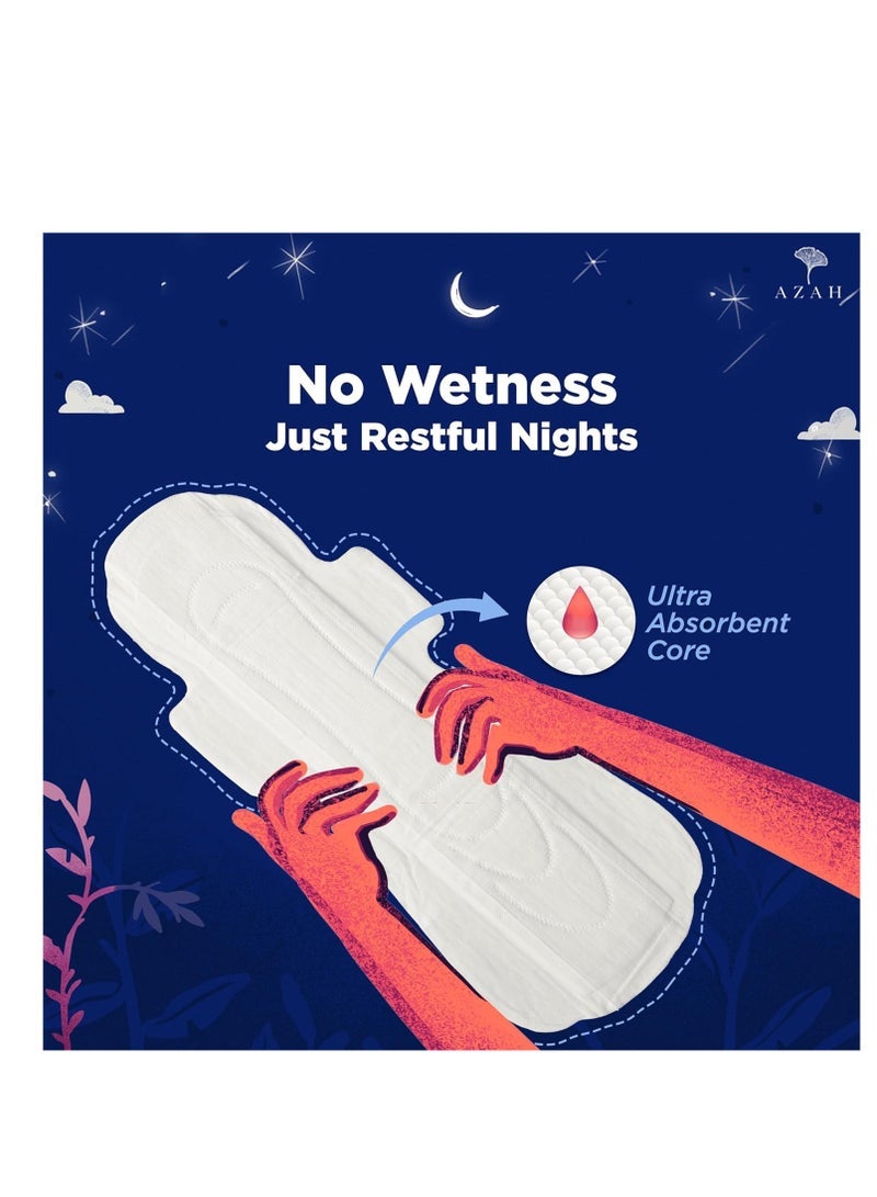 Azah XXL+ Sanitary Napkins for Women [Pack of 30] | 350MM Large Night Pads | Cottony Soft Sanitary Pads for Women | XXL+ Pads for Women | Leak Proof for Overnight Protection | Extra Long & Wide Back - Image 4