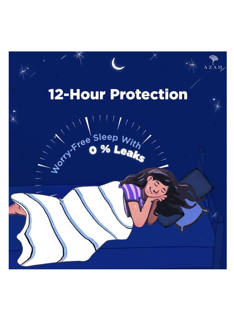 Azah XXL+ Sanitary Napkins for Women [Pack of 30] | 350MM Large Night Pads | Cottony Soft Sanitary Pads for Women | XXL+ Pads for Women | Leak Proof for Overnight Protection | Extra Long & Wide Back - Image 3