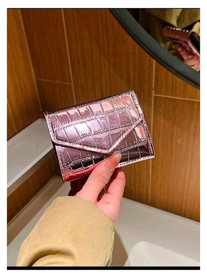 Mini Women’s Shiny Leather Wallet – Elegant Compact Design, Lightweight, Practical & Perfect for Everyday Use - Image 1
