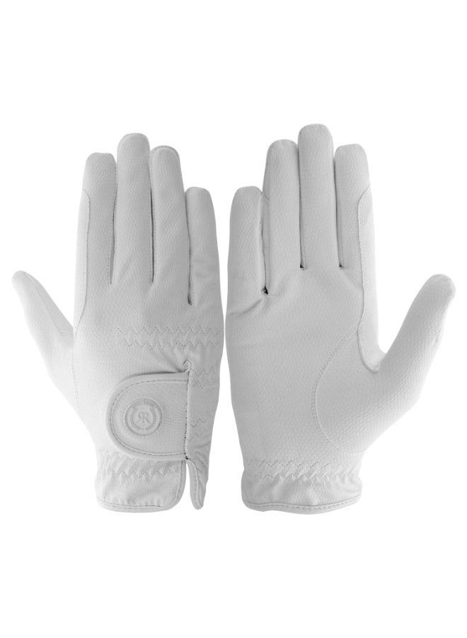 ROYAL RIDERS® 0666 Sero-Grip قفازات ركوب الخيل الاحترافية بتقنية Serino-KT للرجال والنساء - #10060666 (أبيض)