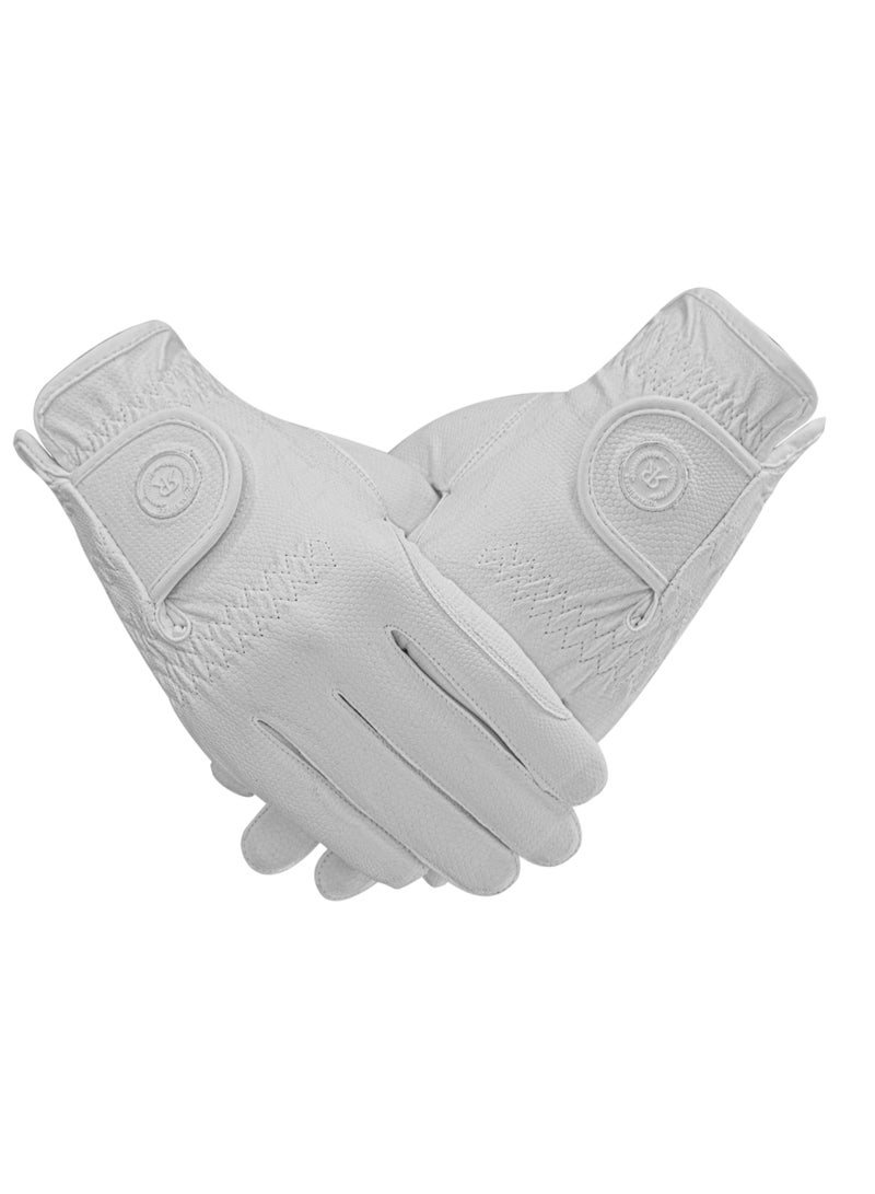 ROYAL RIDERS® 0666 Sero-Grip Tackified Serino-KT Professional Riding Gloves for Men & Women - #10060666 (White) - Image 2