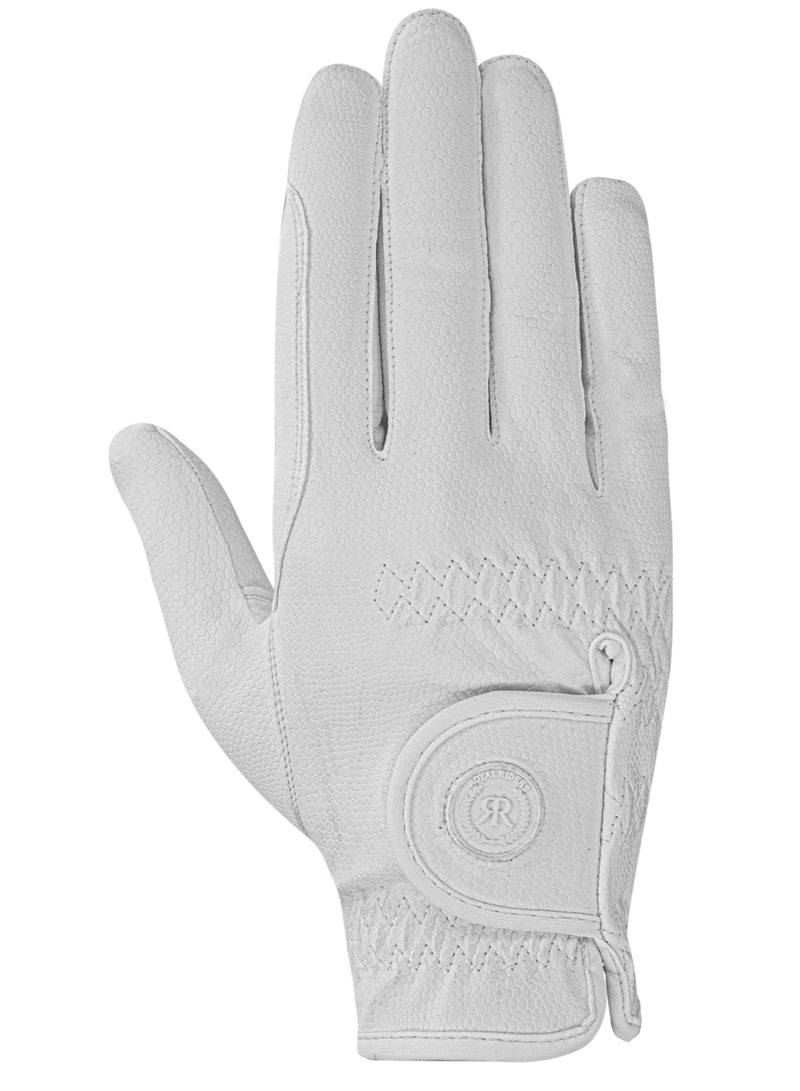 ROYAL RIDERS® 0666 Sero-Grip Tackified Serino-KT Professional Riding Gloves for Men & Women - #10060666 (White) - Image 3