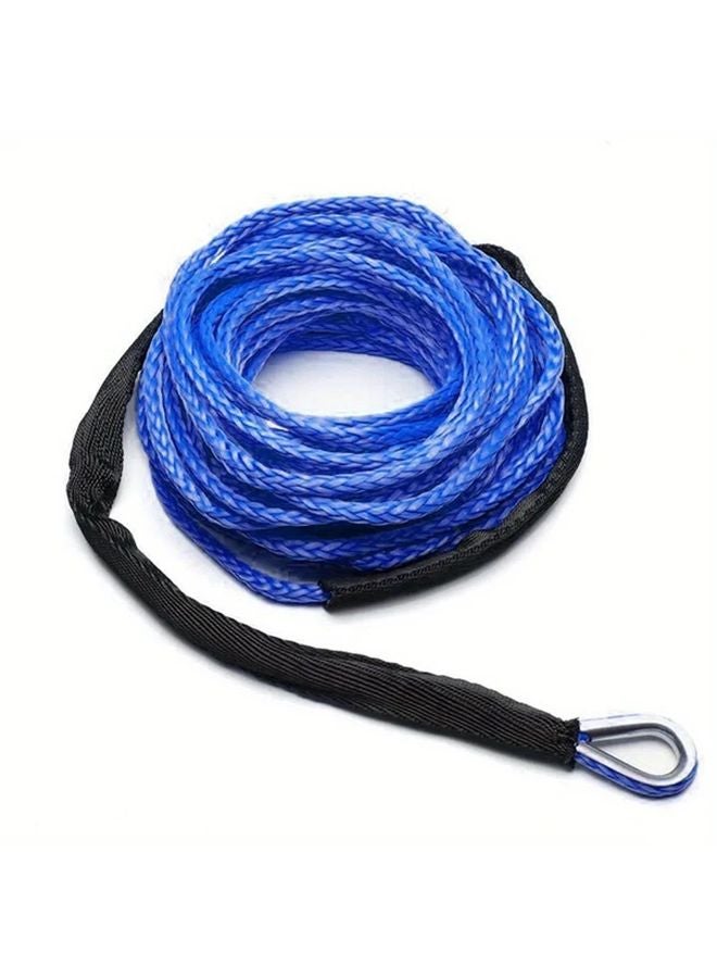 Blue High Strength PE Synthetic Winch Rope 13500lbs 26mx8mm 12 Strand Cable for Trucks Boats ATVs - Image 1