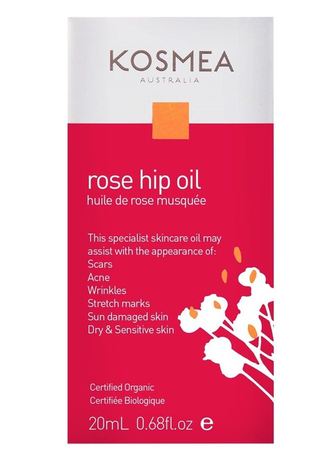 kosmea زيت وردة الكتف - فوائد مضادة للشيخوخة للوجه والجسم - زيت عالي الجودة مستخرج بطريقة فائقة من الفاكهة والبذور والقشرة - 0.68 أونصة سائلة - Image 1