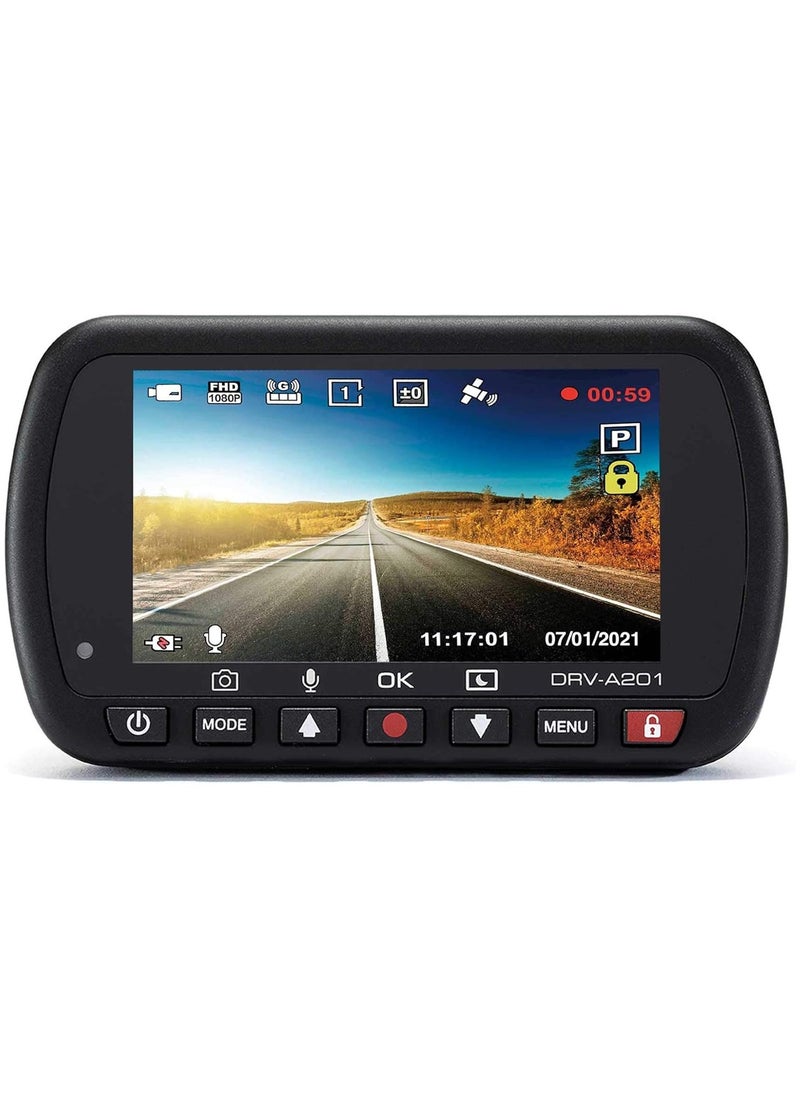 KENWOOD DRV-A201 Full HD Dash Cam with 3-Axis G-sensor and GPS + 16GB Micro SD Card  - Image 4