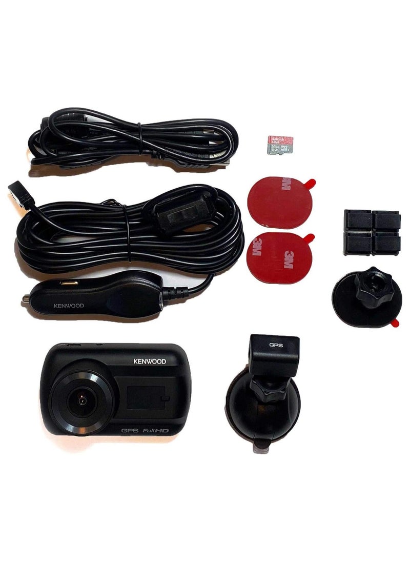KENWOOD DRV-A201 Full HD Dash Cam with 3-Axis G-sensor and GPS + 16GB Micro SD Card  - Image 5