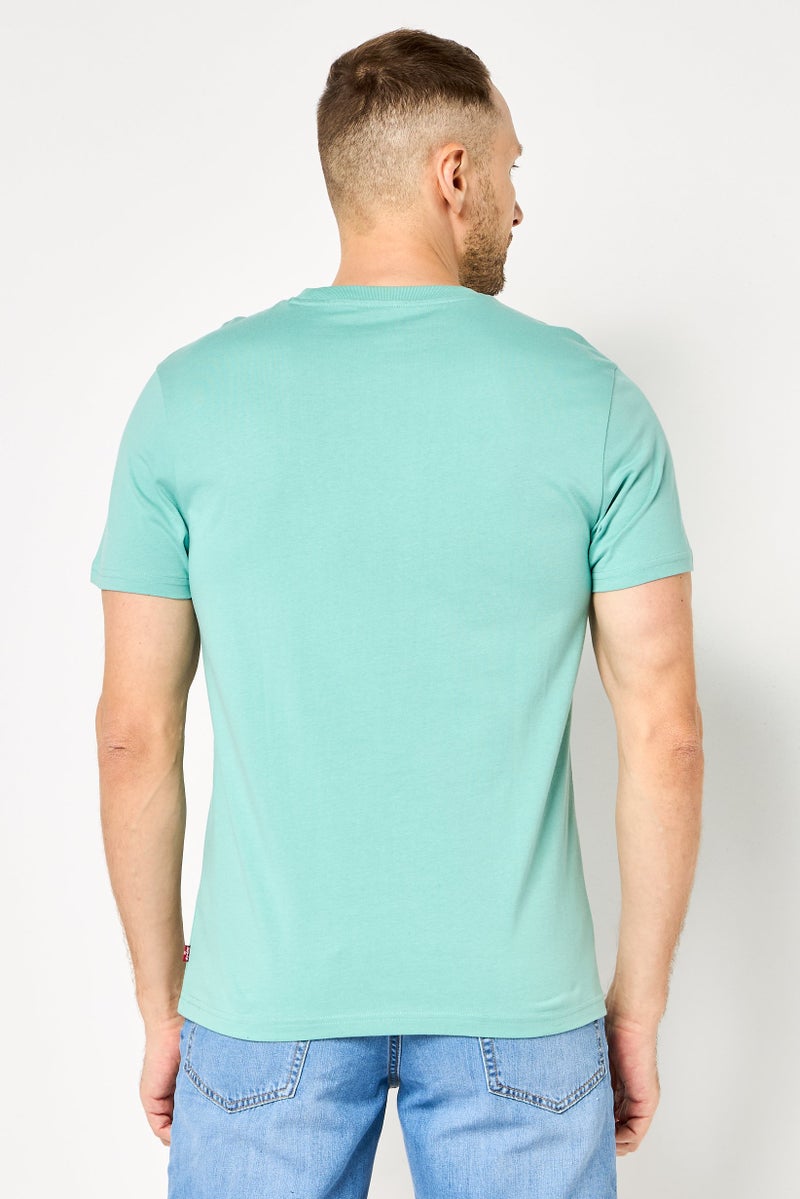 Levi's تي شيرت رجالي بأكمام قصيرة وياقة دائرية، لون ساج داكن - Image 4