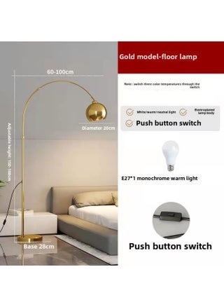Italian Light Luxury Floor Lamp Living Room Atmosphere Lamp Bedroom Internet Famous Nordic Fishing Lamp Minimalist Sofa Vertical Table Lamp-Light Source Power:Warm Light-Light Color:Large Gold- - pzsku/Z4B929F56866DAB622FA5Z/45/1744280923/15014c14-266c-427c-9348-cd33546efeee