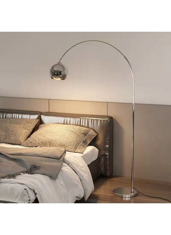 Italian Light Luxury Floor Lamp Living Room Atmosphere Lamp Bedroom Internet Famous Nordic Fishing Lamp Minimalist Sofa Vertical Table Lamp-Light Source Power:Warm Light-Light Color:Large Gold-