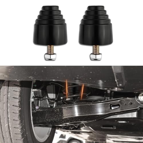 Rebvugr 2PCS Suspension Bump Stop Rear Leaf Spring Bumpers Bump Stops Kit with Nuts Universal Rubber Bump Stop Automotive Accessories for Most Cars Trucks Vans Shock Absorption and Cushioning - Image 1
