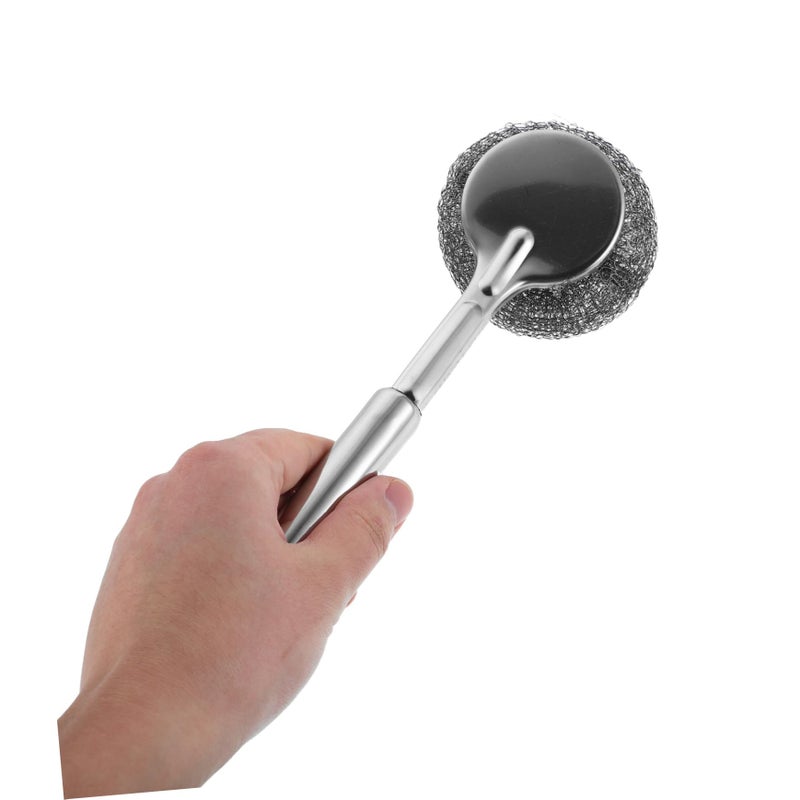 Multifunctional Long Handle Dish Brush Gentle Scrubber for Stainless Steel Cookware - Image 5
