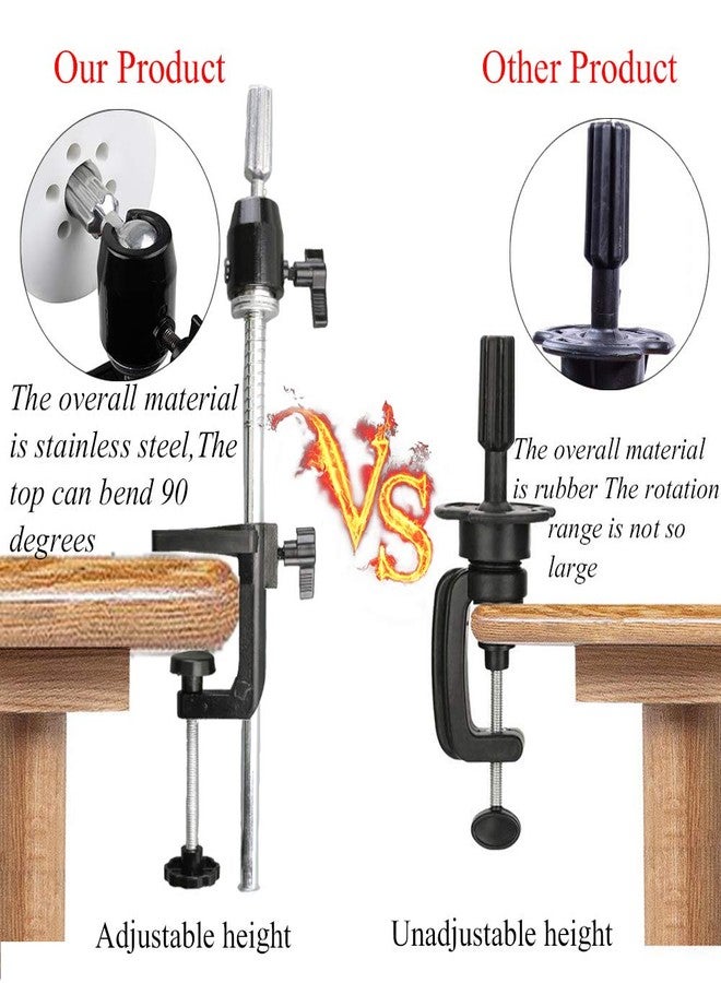 AliLeader Mannequin Head Stand Scalable Wig Stand C Clamp Wig Head Stand Clamp Holder for Cosmetology Wig Holder for Doll Head - Image 5