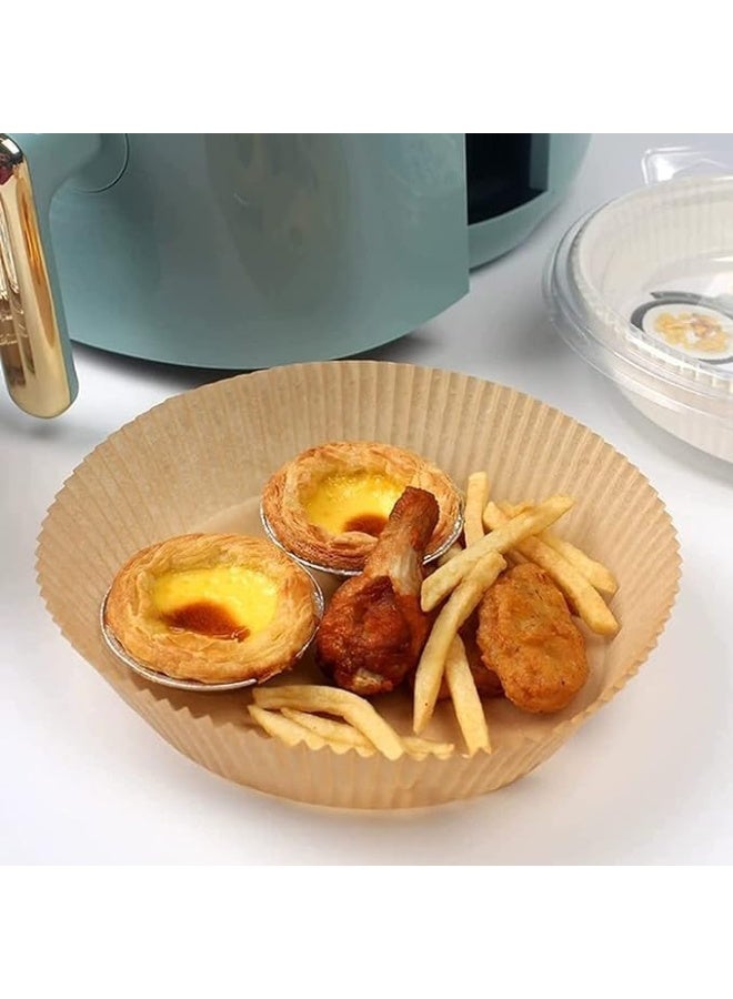 CAZADORA Air Fryer Paper Liners 20cm Non-Stick Oil and Water Resistant Parchment Paper Disposable Food Grade Heat Resistant to 220°C Pack of 100 for Daily Use Home Kitchen Cooking - Image 2
