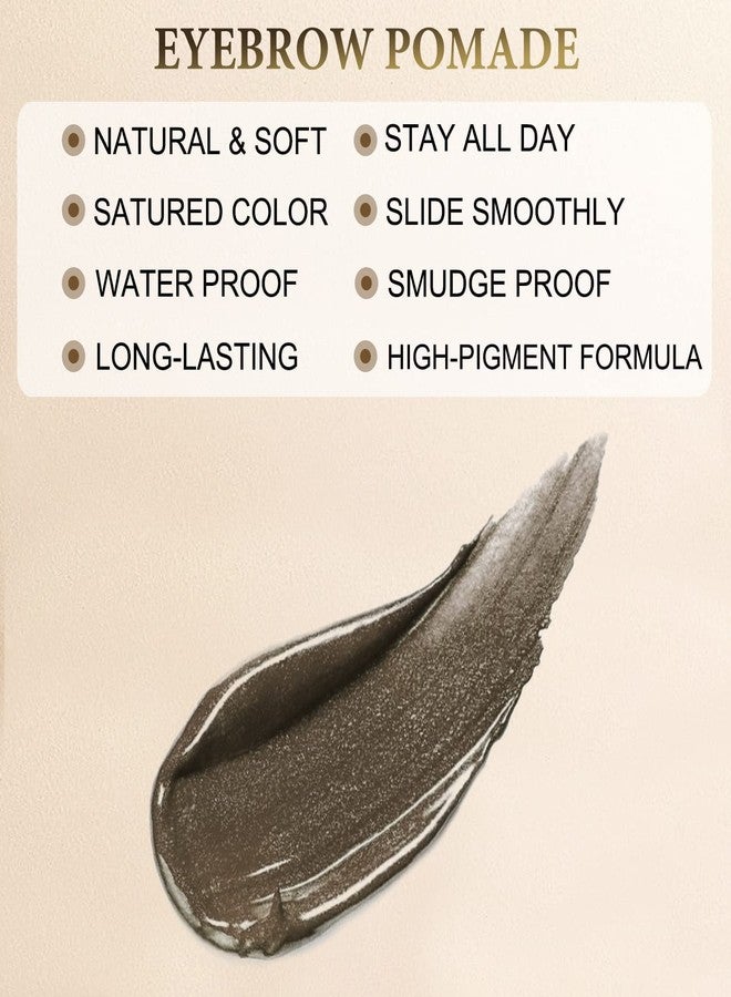LAVONE Eyebrow Pomade - Waterproof Brow Pomade for Long-lasting Results,Smudge Proof and Sweat Resistant Formula,Natural Eyebrow Makeup for All Skin Types and Tones - Ebony - Image 3