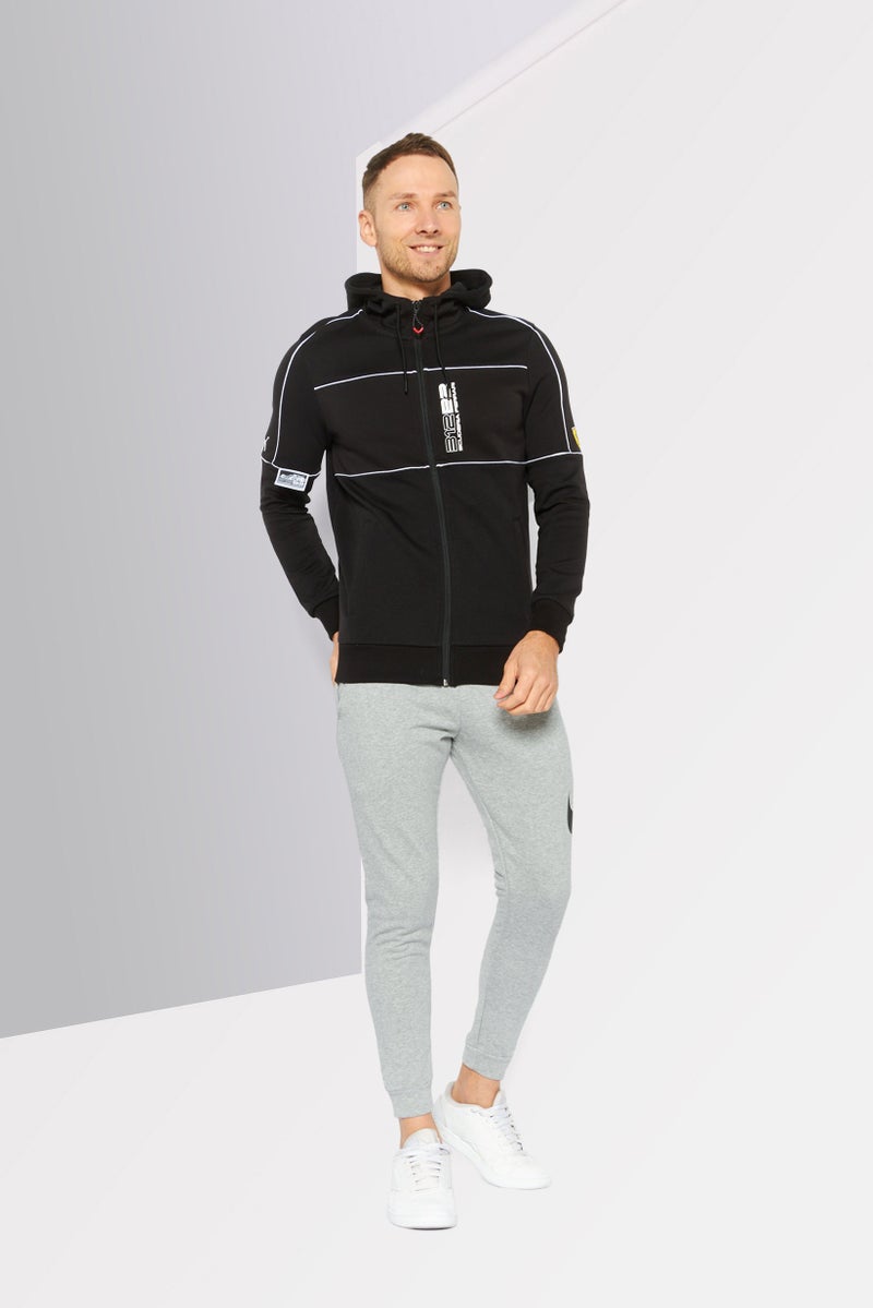 PUMA جاكيت خارجي بغطاء رأس للرجال من بومّا × سكوديريا فيراري، أسود - Image 2