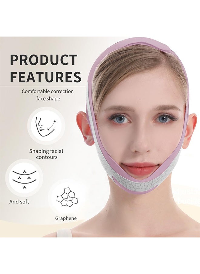 Depend Graphene V Line Lifting Mask, Double Chin Reducer, Face Slimming Strap, Face Lifting Strap For Sleeping, Reusable & Adjustable Chin Strap For Jawline Lifting, Eliminates Wrinkles Sagging Anti-aging, Double Chin Lifting Straps For Women, Purple - Image 4