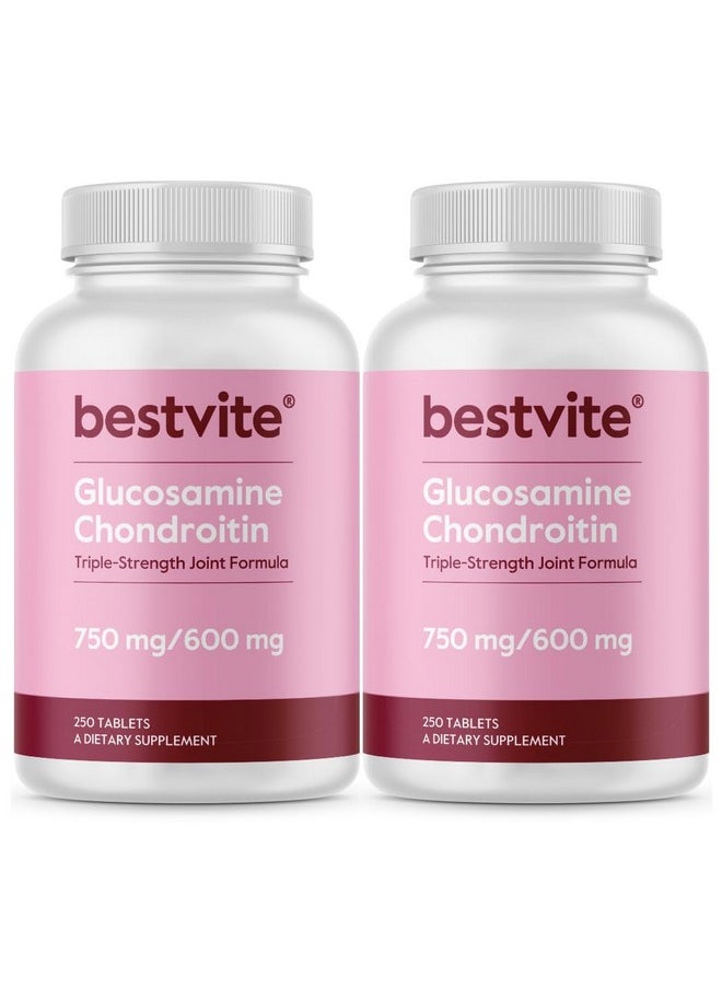 BESTVITE Glucosamine & Chondroitin Sulfate 750/600 Triple Strength (500 Tablets) (250 x 2) - Joint Support - No Stearates - Gluten Free - pzsku/Z4B930970A9D14F7E5E06Z/45/_/1739882562/b33451e1-20c8-4fcc-962a-b6848cab4f8c