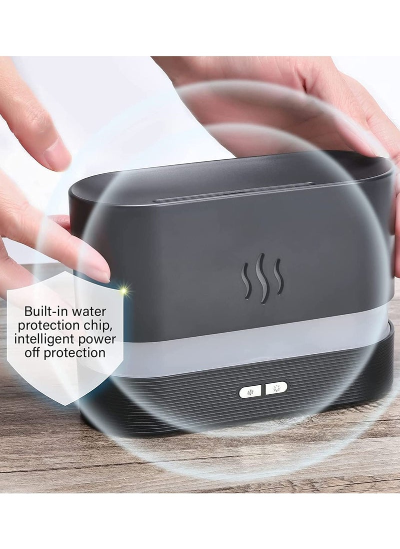 Houmt - Air Humidifier with High Performance for Home and Office Essential Oil Diffuser with Flame Light, 180mL Aromatherapy Mist Humidifier, Quiet Aroma Air Diffusers with Auto Shut-Off Protection - Image 1