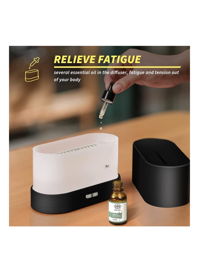 Houmt - Air Humidifier with High Performance for Home and Office Essential Oil Diffuser with Flame Light, 180mL Aromatherapy Mist Humidifier, Quiet Aroma Air Diffusers with Auto Shut-Off Protection - Image 1