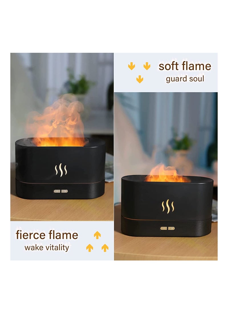 Houmt - Air Humidifier with High Performance for Home and Office Essential Oil Diffuser with Flame Light, 180mL Aromatherapy Mist Humidifier, Quiet Aroma Air Diffusers with Auto Shut-Off Protection - Image 1