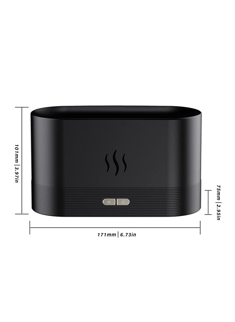 Houmt - Air Humidifier with High Performance for Home and Office Essential Oil Diffuser with Flame Light, 180mL Aromatherapy Mist Humidifier, Quiet Aroma Air Diffusers with Auto Shut-Off Protection - Image 1