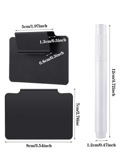 Oasisgalore Plastic Basket Bin Label Clip Price Tag Holders with White Chalk Markers for Storage Goods  - Image 3