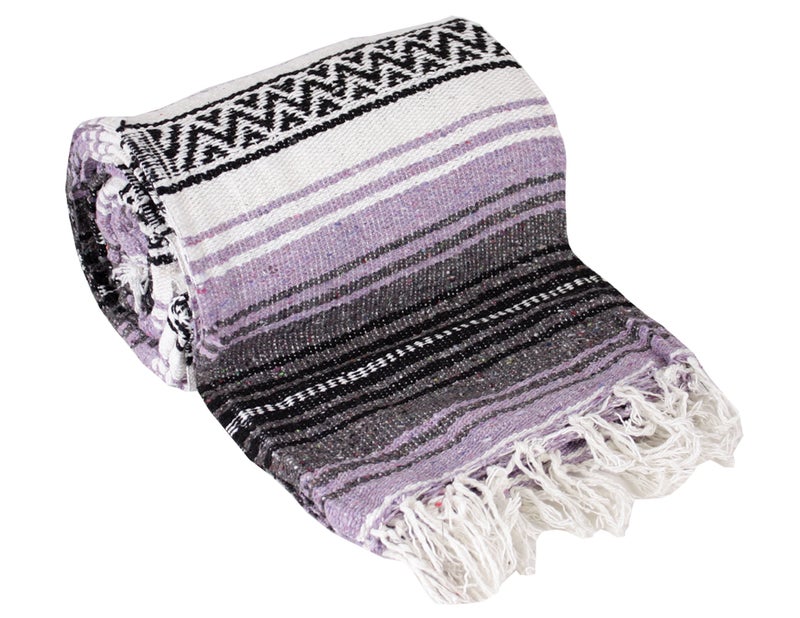 Canyon Creek Authentic Mexican Yoga Falsa Blanket (Light Purple) - Image 1