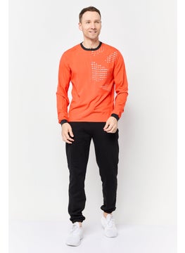 Hoka Men Sportswear Fit Long Sleeve Outdoor Wind Shell Jacket, Orange  - Image 3