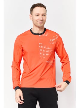 Hoka Men Sportswear Fit Long Sleeve Outdoor Wind Shell Jacket, Orange  - Image 1