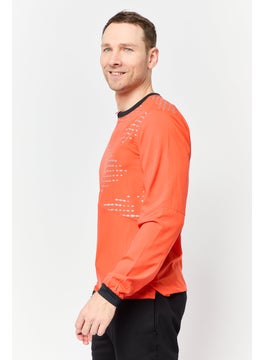 Hoka Men Sportswear Fit Long Sleeve Outdoor Wind Shell Jacket, Orange  - Image 4