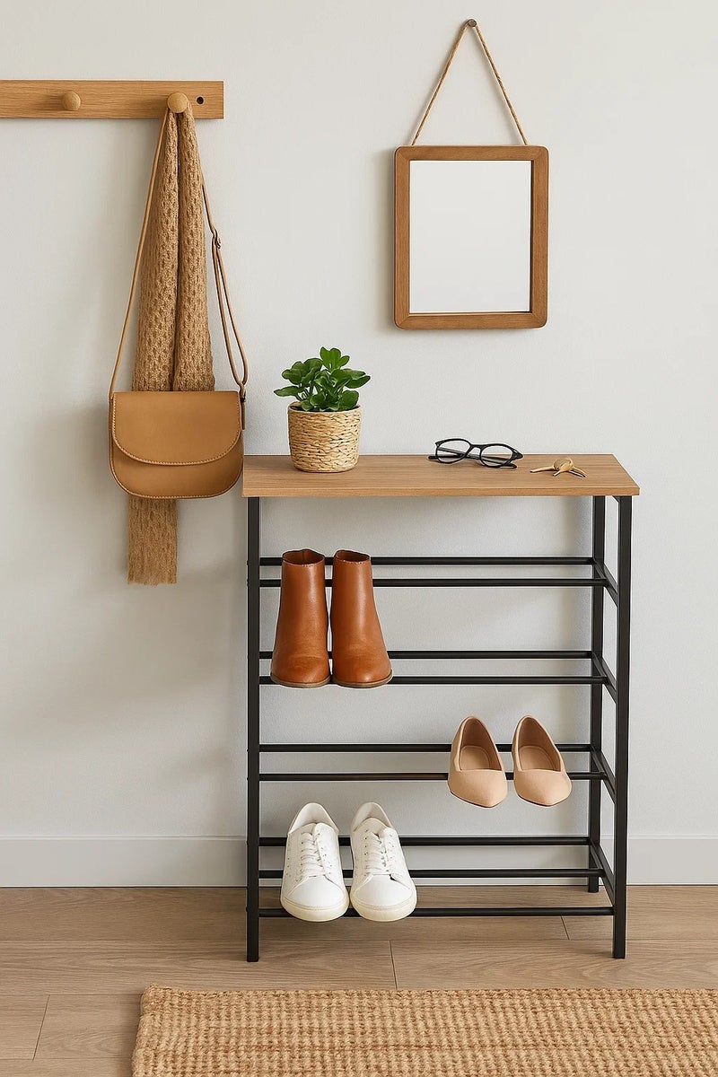 LOFT ALIAJ,CONSOLE SHOE RACK,L63XP30XH90.5CMS,WOOD,IRON-193452 - Image 5