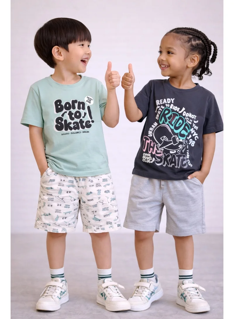victor and jane Boys’ Multipack – Graphic T-Shirts & Shorts Set (4 Pack)
