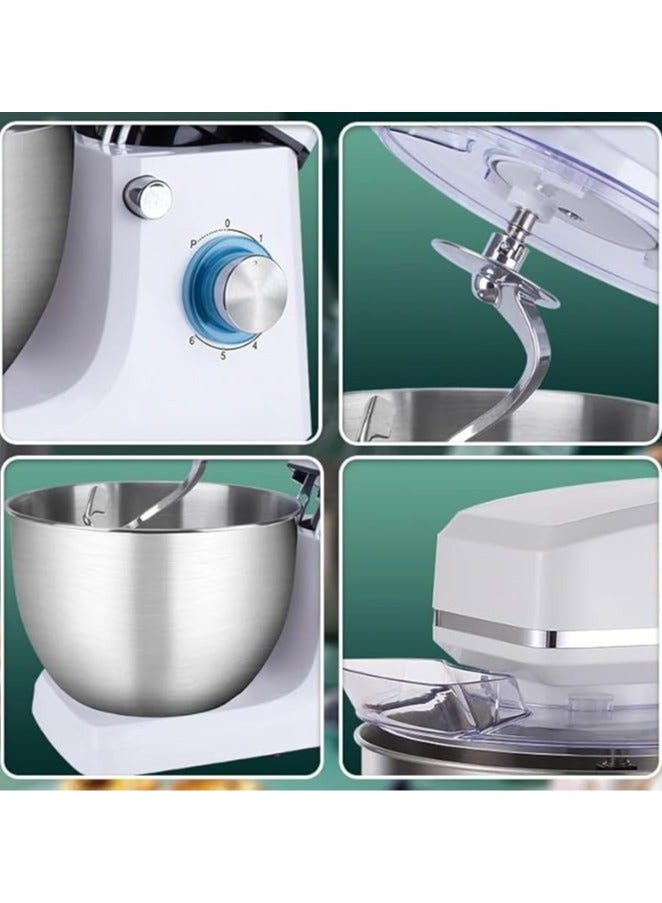 Winning Star 1500W Electric Stand Mixer Powerful Performance for All Your Baking Needs, 8L ,6-Speed +10 Quart Tilt-Head Kitchen Electric Food Mixer with Beater, Dough Hook, Wire Whip and Egg - Image 4
