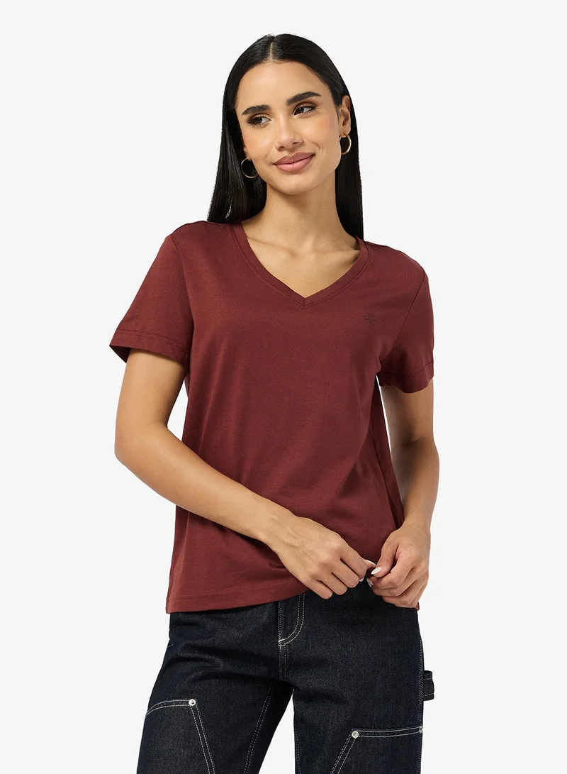 Logo V Neck T-Shirt