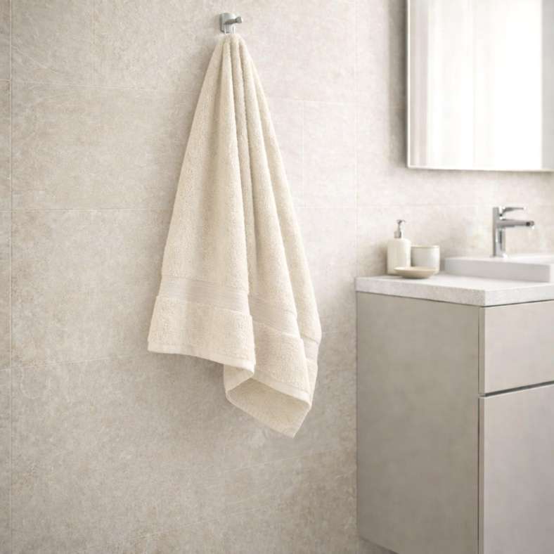 Pan Home Ultra Luxe Turkish Cotton Hand Towel 50x90 cm - Cream - Image 1